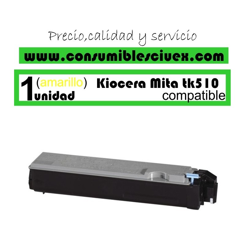 TONER COMPATIBLE TK510 Y COLOR AMARILLO