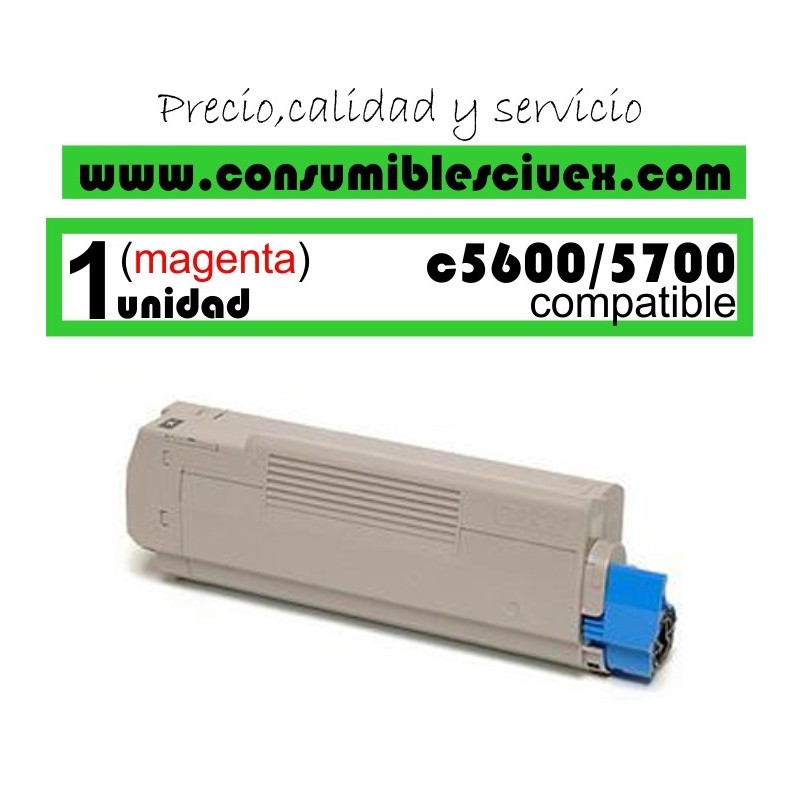 TONER MAGENTA OKI C5600/C5700 COMPATIBLE