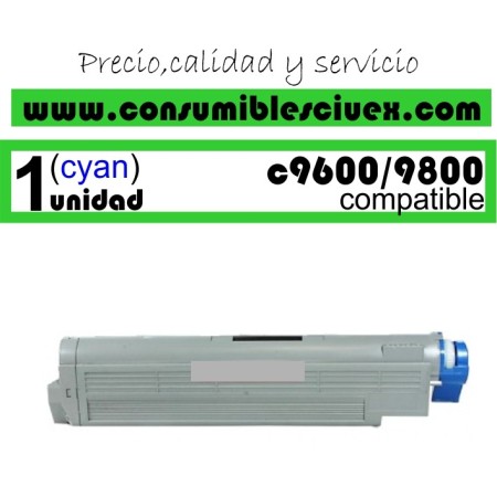 TONER CYAN OKI C9600/C9800 COMPATIBLE