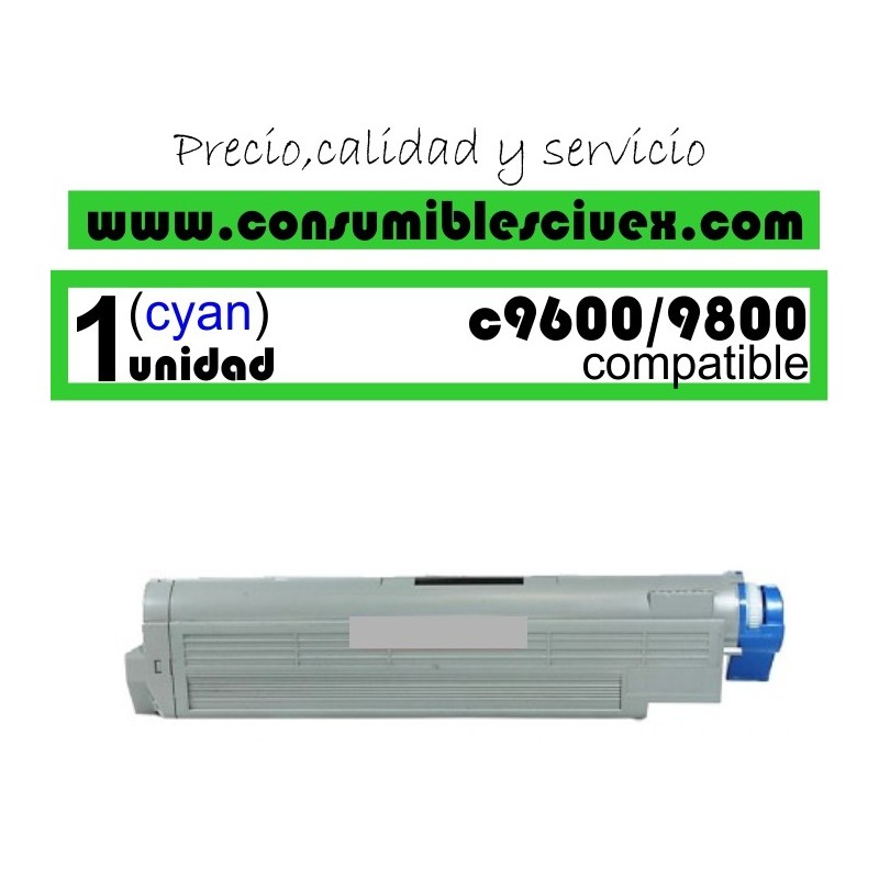 TONER CYAN OKI C9600/C9800 COMPATIBLE