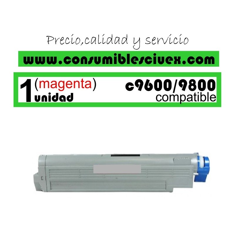 TONER MAGENTA OKI C9600/C9800 COMPATIBLE
