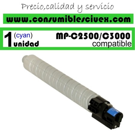 Toner Compatible Ricoh MP-C2500 / C3000 Cyan