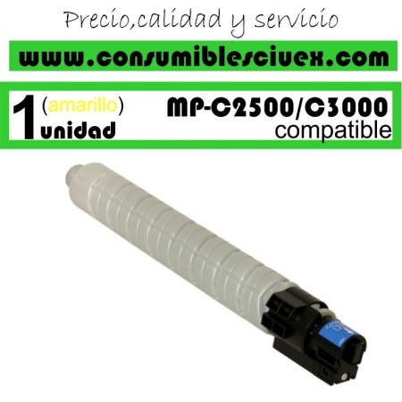 Toner Compatible Ricoh MP-C2500 / C3000 Amarillo