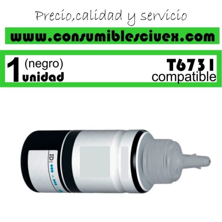 Tinta Compatible Epson T6731 Negro (C13T67314A)