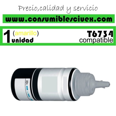 Tinta Compatible Epson T6734 Amarillo 