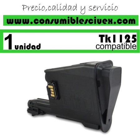 Toner compatible KYOCERA TK1125 TK-1125 monocromo