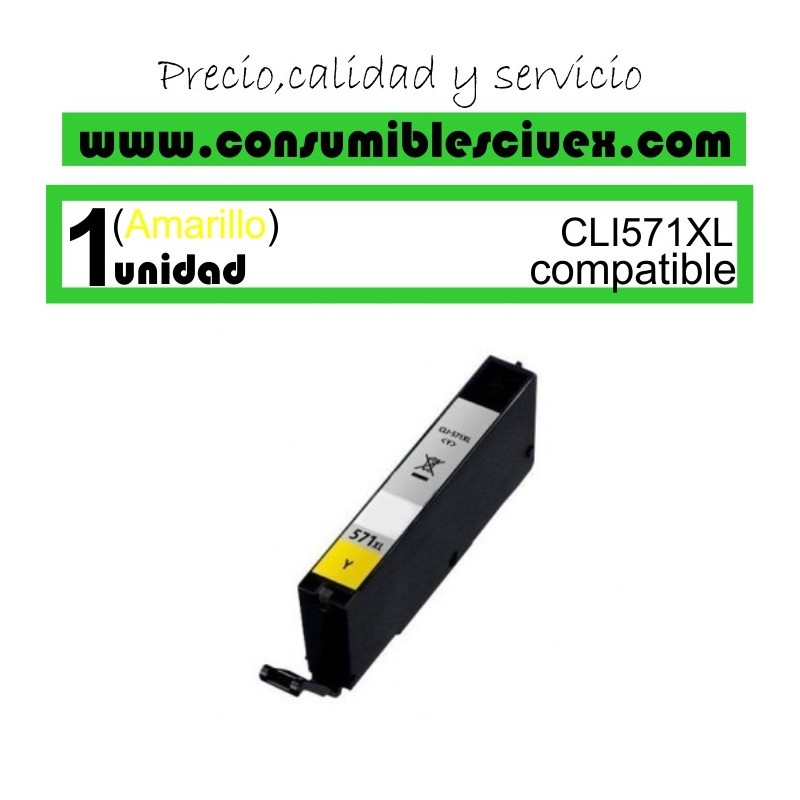 Tinta Compatible Canon CLI-571XL Amarillo