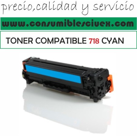 TONER CANON COLOR COMPATIBLE 718 CYAN