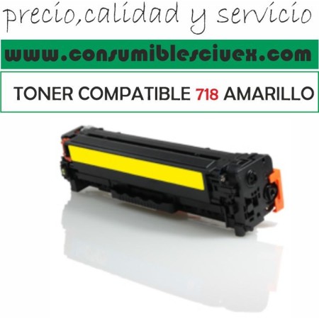 TONER CANON COLOR COMPATIBLE 718 AMARILLO