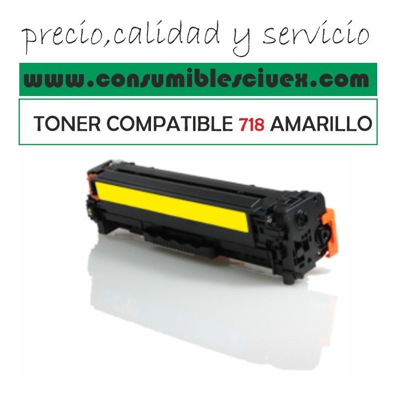 TONER CANON COLOR COMPATIBLE 718 AMARILLO