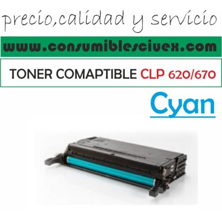 TONER COMPATIBLE SAMSUNG CLP 620/670 CYAN