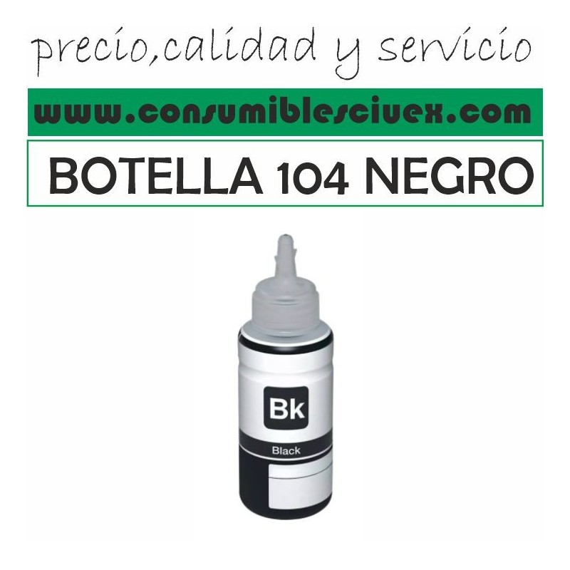 Epson 104 Negro - Botella de Tinta Generica