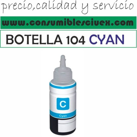 Epson 104 Cyan - Botella de Tinta Generica