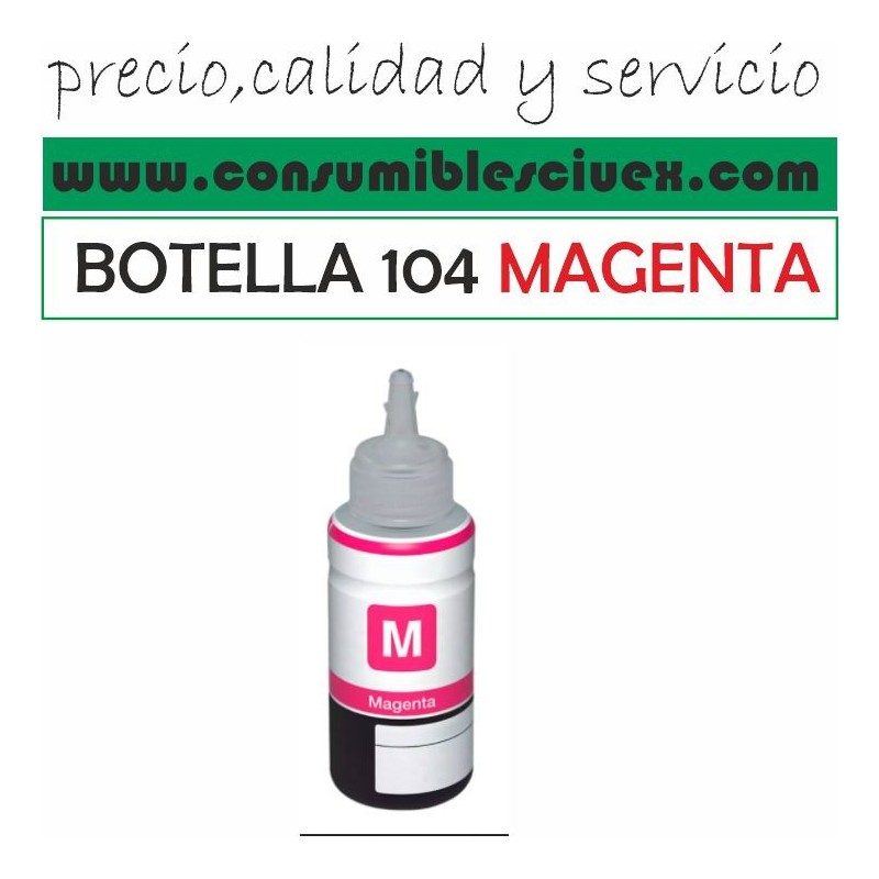 Epson 104 Magenta - Botella de Tinta Generica
