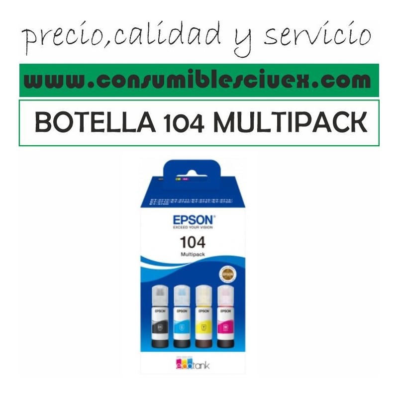 Epson 104 - Multipack de Botellas de Tinta Originales
