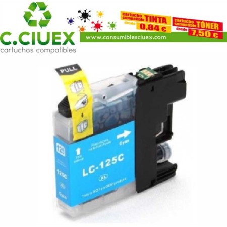 Tinta Compatible Brother LC125 Cyan