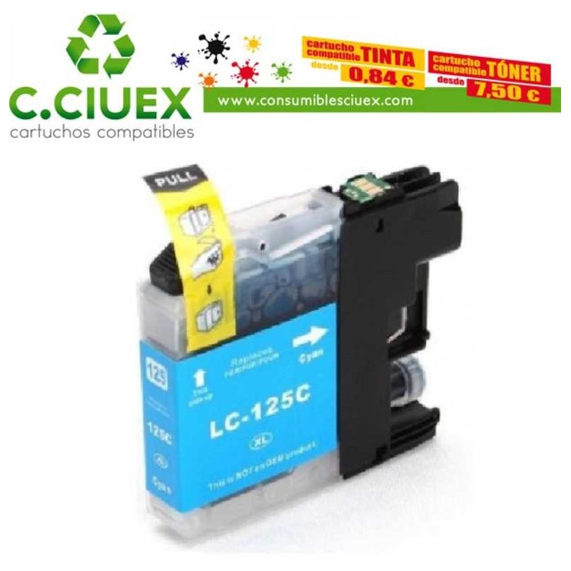 Tinta Compatible Brother LC125 Cyan