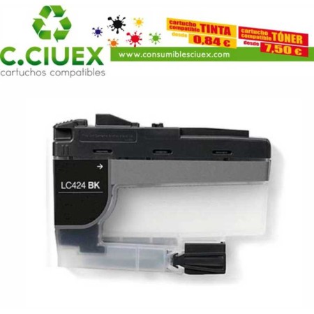 TINTA COMPATIBLE BROTHER LC424 NEGRO