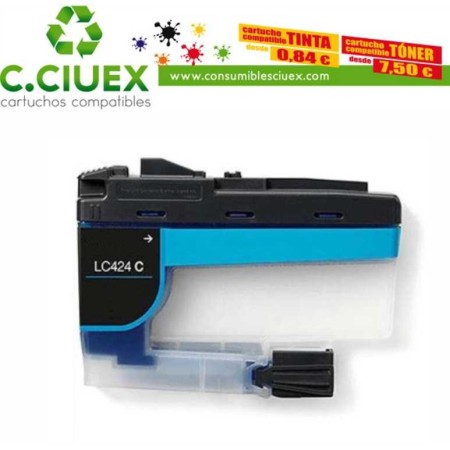 TINTA COMPATIBLE BROTHER LC424 CYAN