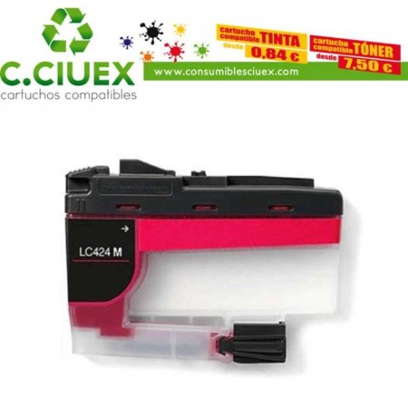 TINTA COMPATIBLE BROTHER LC424 MAGENTA