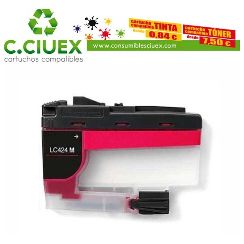 TINTA COMPATIBLE BROTHER LC424 MAGENTA