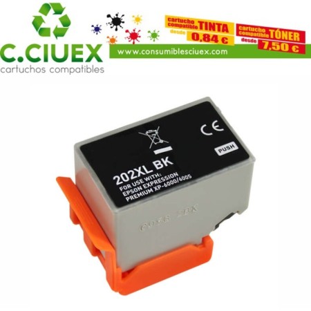 TINTA COMPATIBLE EPSON 202XL NEGRO