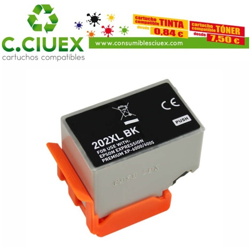 TINTA COMPATIBLE EPSON 202XL NEGRO