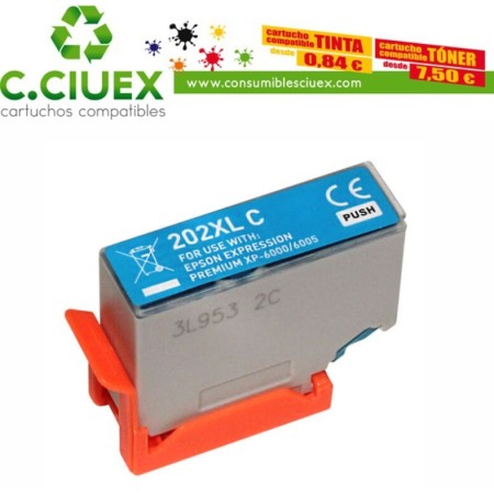 TINTA COMPATIBLE EPSON 202XL CYAN