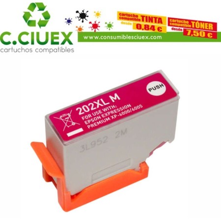 TINTA COMPATIBLE EPSON 202XL MAGENTA