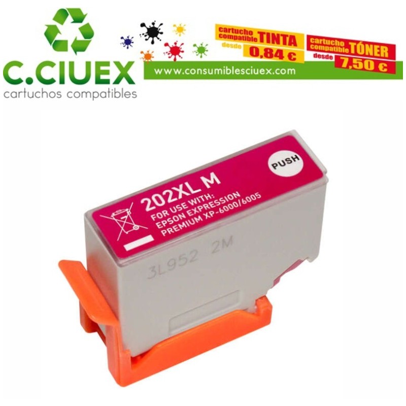 TINTA COMPATIBLE EPSON 202XL MAGENTA