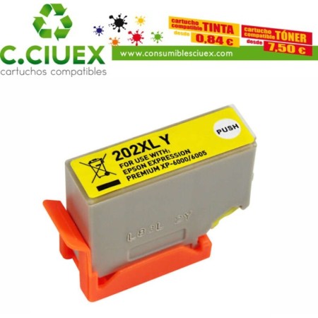 TINTA COMPATIBLE EPSON 202XL AMARILLO