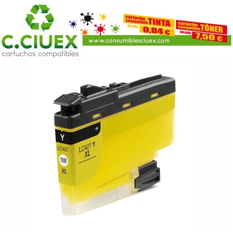 TINTA COMPATIBLE BROTHER LC427XL AMARILLO