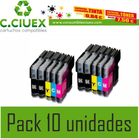 TINTA COMPATIBLE LC 424 PACK 10 UNIDADES