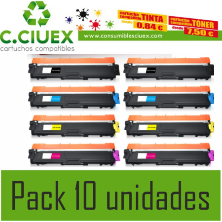 TONER COMPATIBLE BROTHER TN248XL PACK 10 UNIDADES