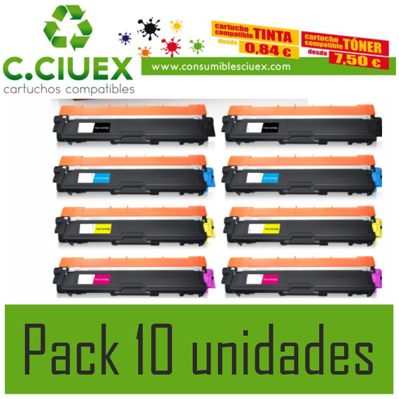 TONER COMPATIBLE BROTHER TN248XL PACK 10 UNIDADES