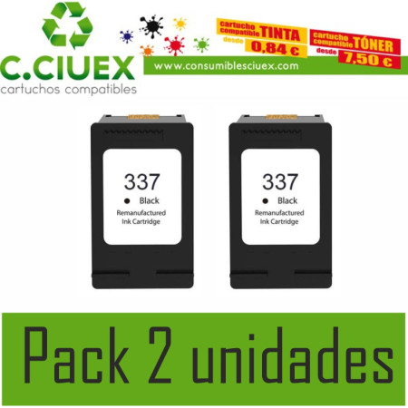 TINTA COMPATIBLE HP 337 PACK 2 UNIDADES
