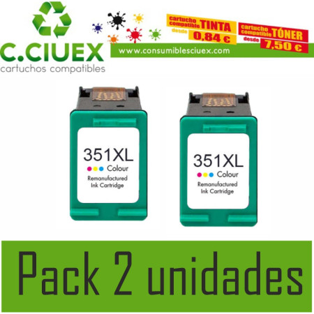 TINTA COMAPTIBLE HP 351XL PACK 2 UNIDADES