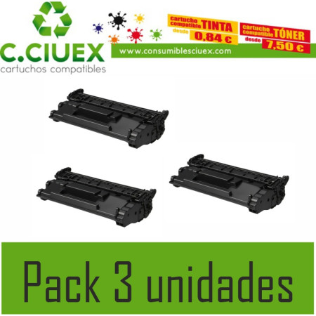 TONER COMPATIBLE HP 1490X PACK 3 UNIDADES