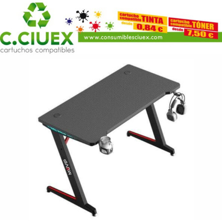 Muvip PRO300 Mesa Gaming Fibra de Carbono con Luz RGB