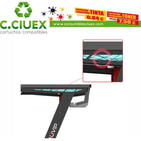 Muvip PRO300 Mesa Gaming Fibra de Carbono con Luz RGB