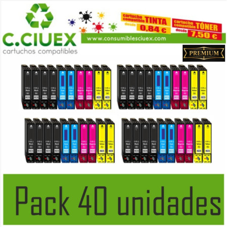 TINTA COMPATIBLE EPSON 603XL PACK 40
