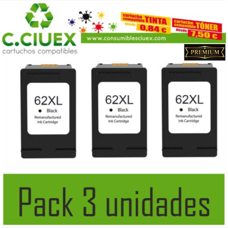 Tinta Compatible HP 62XL Color