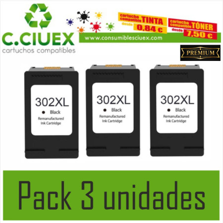 TINTA COMPATIBLE HP 302XL BK COLOR NEGRO