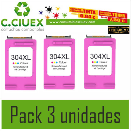 HP 304XL TRICOLOR CARTUCHO DE TINTA REMANUFACTURADO N9K05AE/N9K07AE