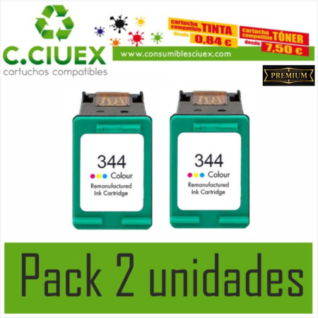 TINTA COMPATIBLE HP 344A PACK 2 UNIDADES