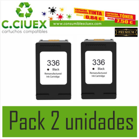 TINTA COMPATIBLE H 336 PACK 2 UNIDADES