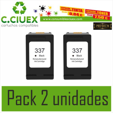 TINTA COMPATIBLE HP 337 PACK 2 UNIDADES