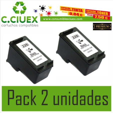 TINTA COMPATIBLE HP339 PACK 2 UNIDADES