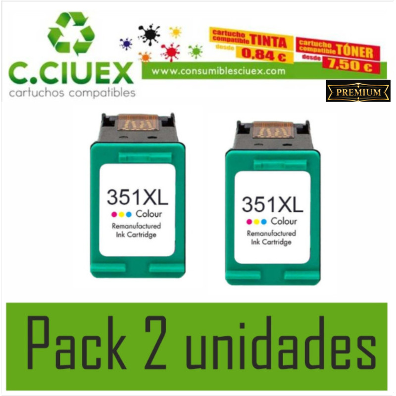 TINTA COMAPTIBLE HP 351XL PACK 2 UNIDADES
