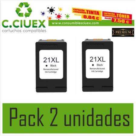 TINTA COMPATIBLE HP 21XL PACK 2 UNIDADES